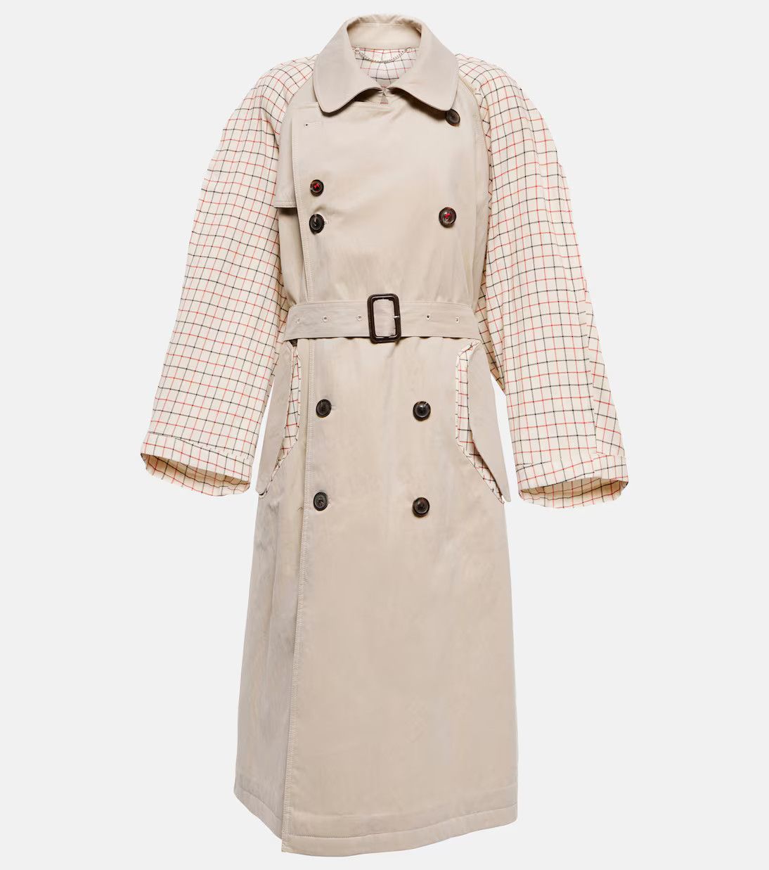 Maison Margiela o1y0625 Checked Coat in Beige Size XL / US 12-14 / IT 48-50 - 1 Thumbnail