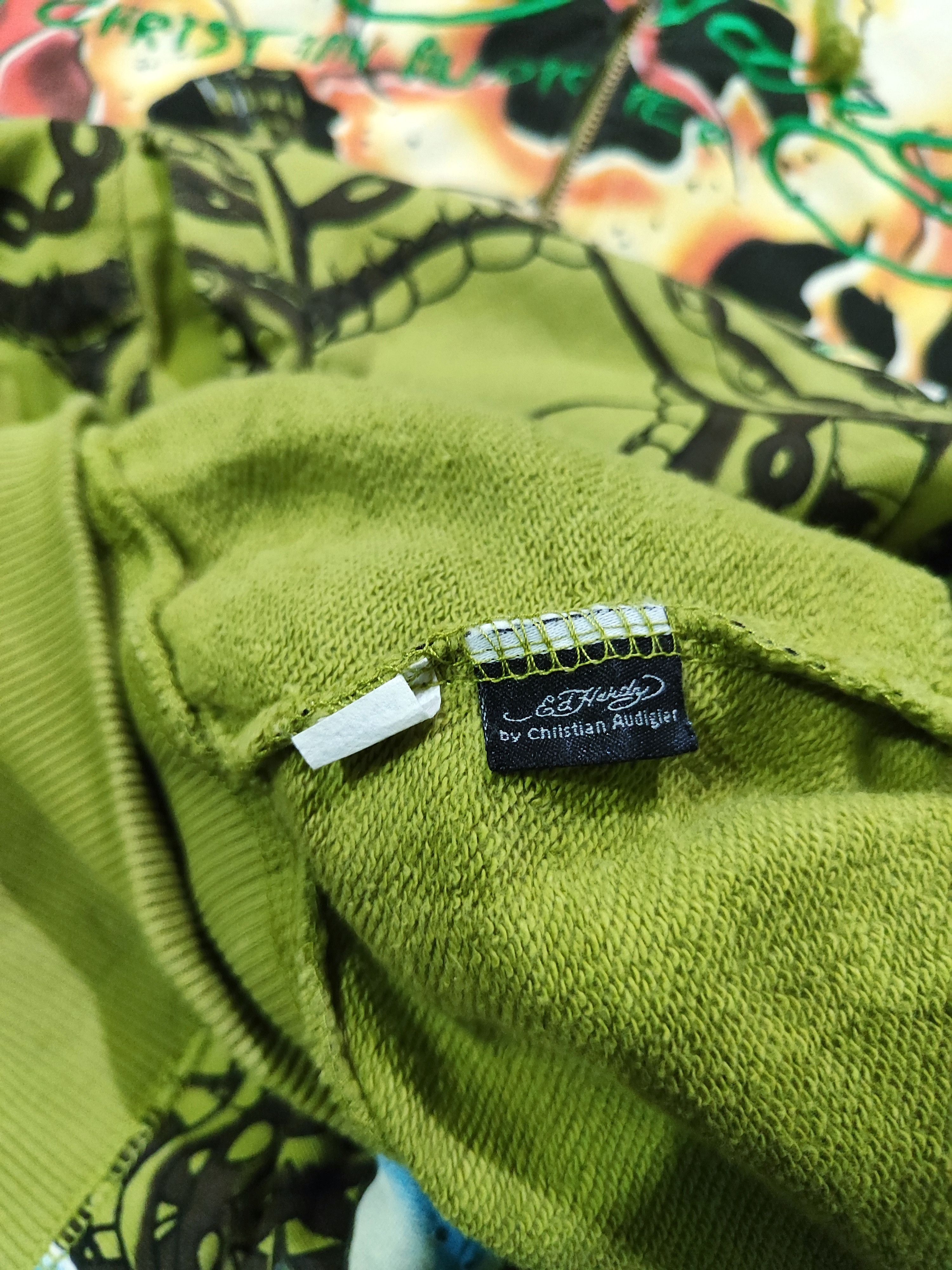 Ed Hardy Y2K Ed Hardy By Christian Audigier Green ZipUp Hoodie Size US XXL / EU 58 / 5 - 14 Thumbnail