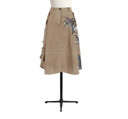 image of Dior O1Bcso1Str0524 Skirt In Beige, Women's (Size 38)