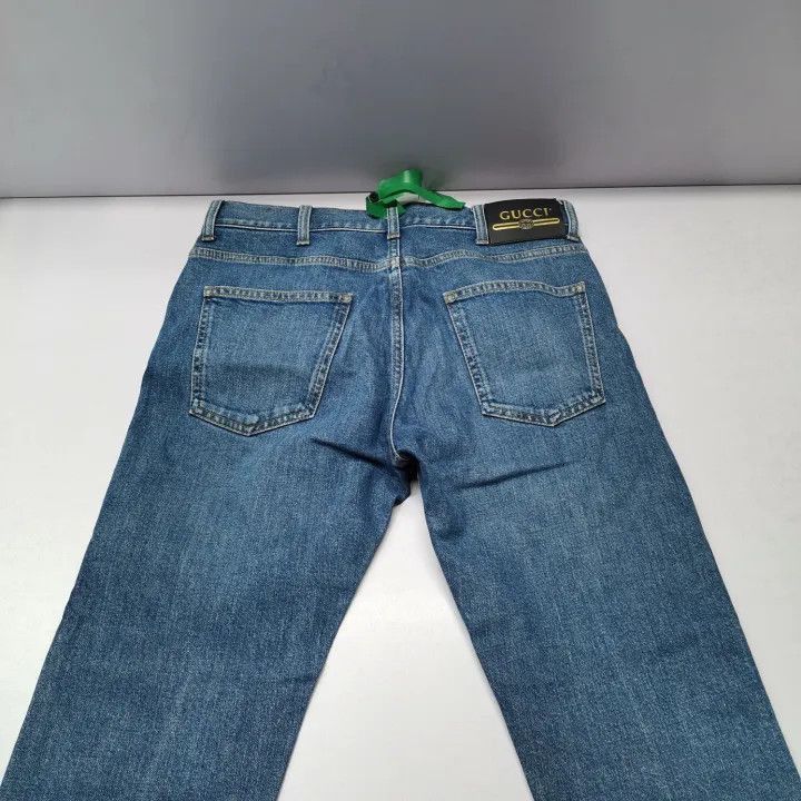 Gucci Gucci Gucci Blue Straight Leg Denim Pants for Men -2506 Size US 31 - 8 Thumbnail