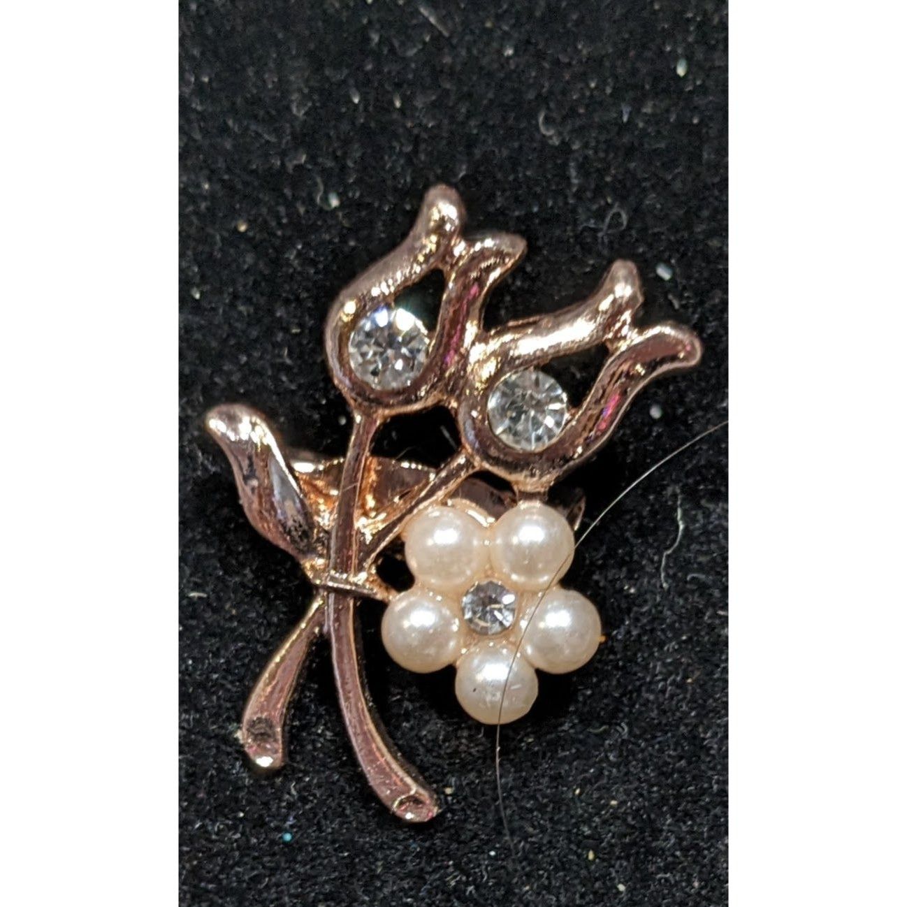 Other Bijoux by Meera Floral Rose Gold Tone Faux Pearl And Rhinest Size ONE SIZE - 3 Thumbnail