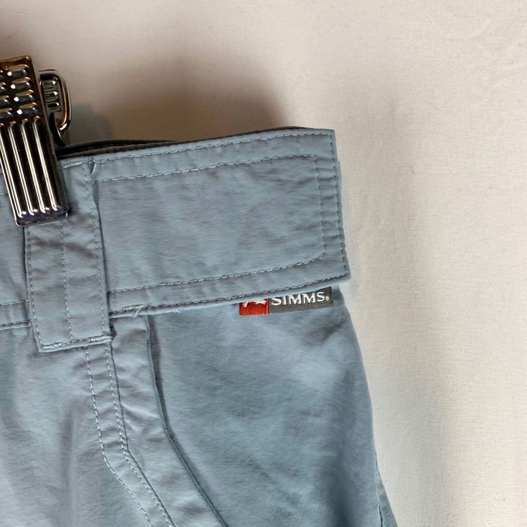 Vintage Simms Fishing Pants Mens XXL Light Blue Lightweight Nylon Quick-Dry Outdoor Size US 39 - 3 Thumbnail
