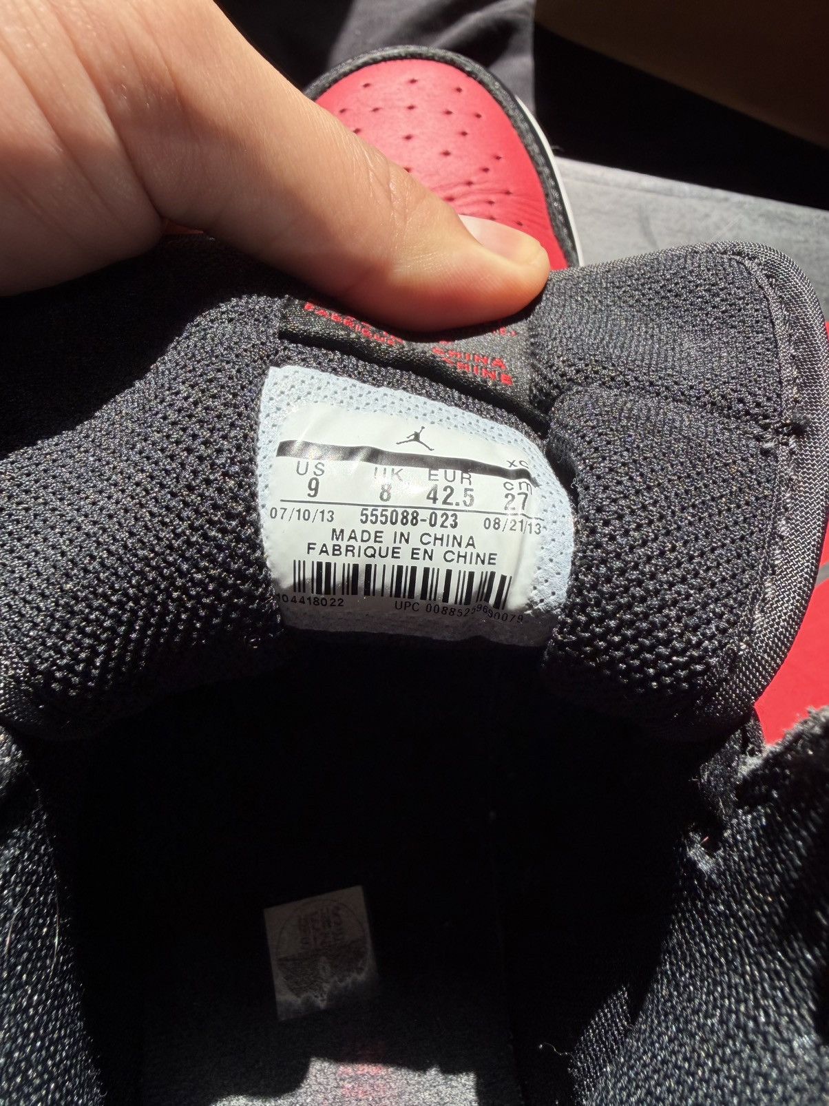 Jordan Brand Jordan 1 retro Bred Size US 9 / EU 42 - 9 Thumbnail