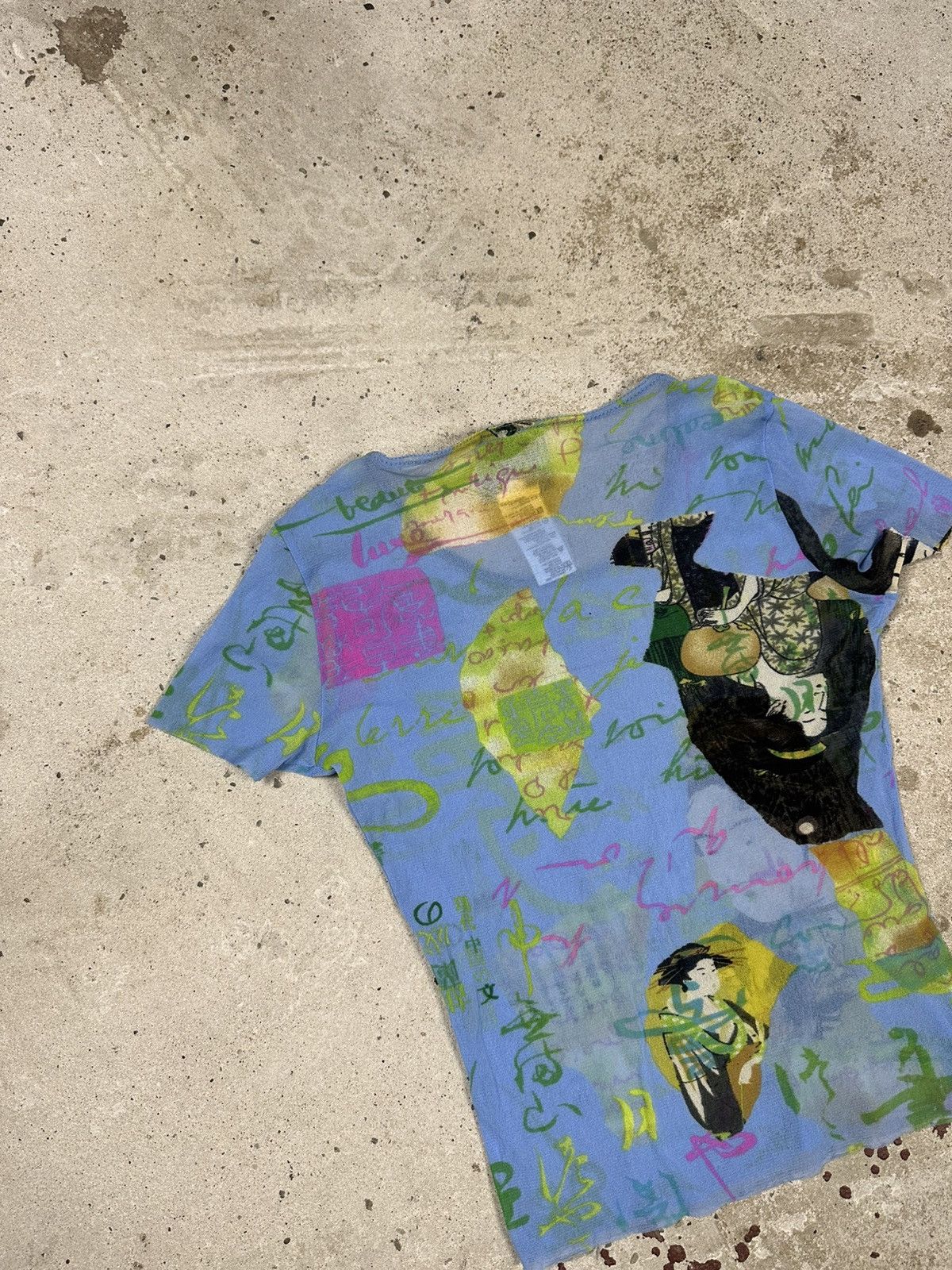Kenzo Vintage 90s Kenzo Jeans Asian Japanese Print Mesh Top Size M / US 6-8 / IT 42-44 - 10 Thumbnail