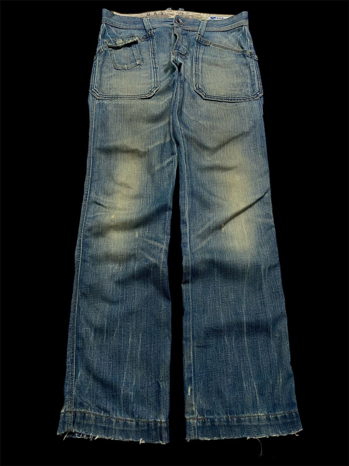 💥Sick💥Vintage 90s Style Gas Mudwash Faded Distress Jean
