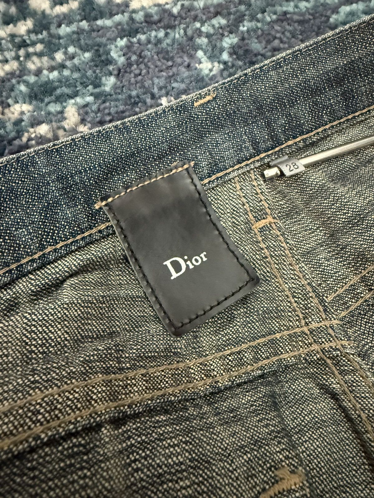 Hedi Slimane Dior Homme runway coated glitter denim Size US 28 / EU 44 - 7 Thumbnail