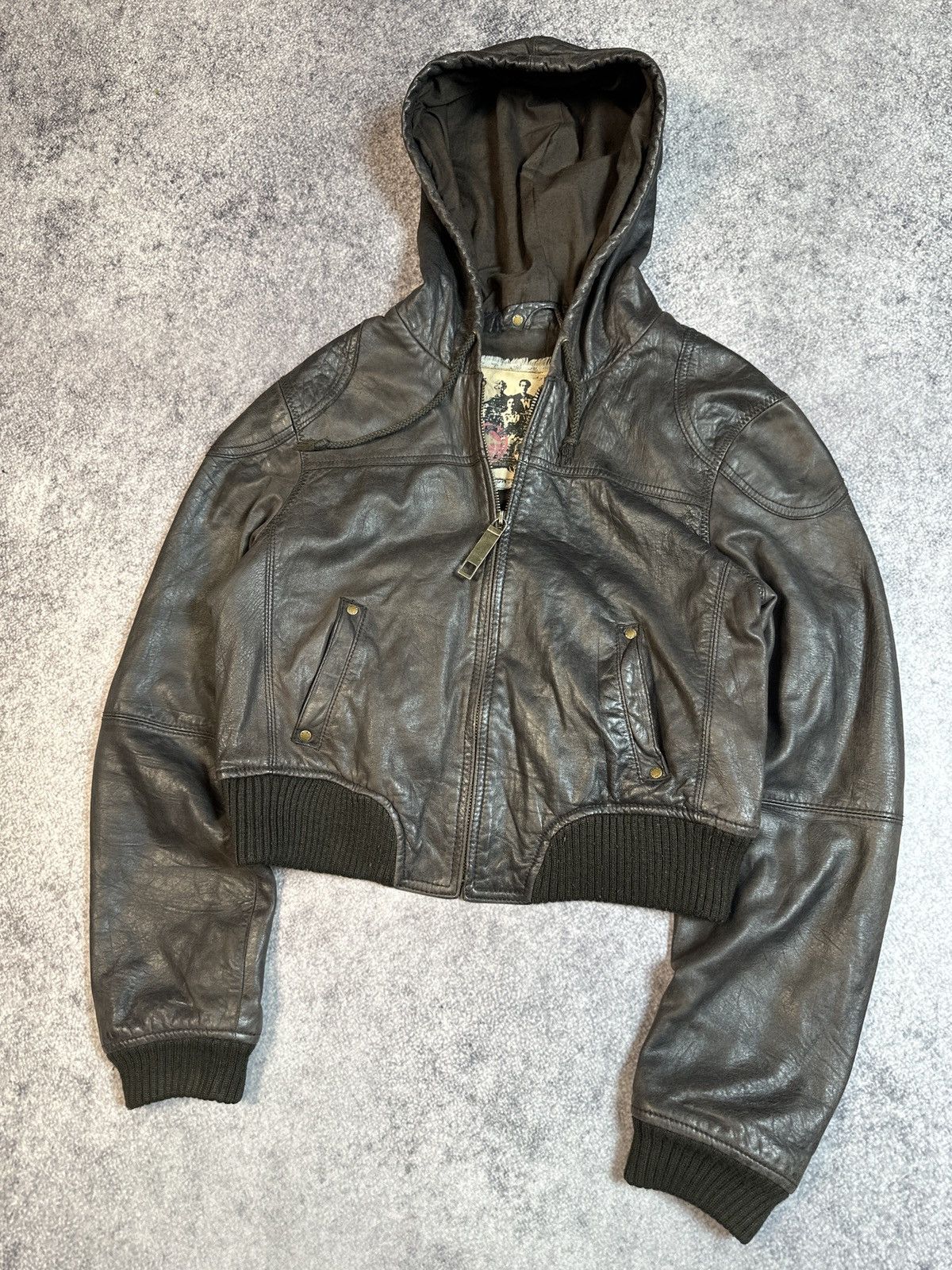 Other Y2K Opium Brown Leather Jacket Avant Garde Rare Style USA M Size M / US 6-8 / IT 42-44 - 2 Thumbnail