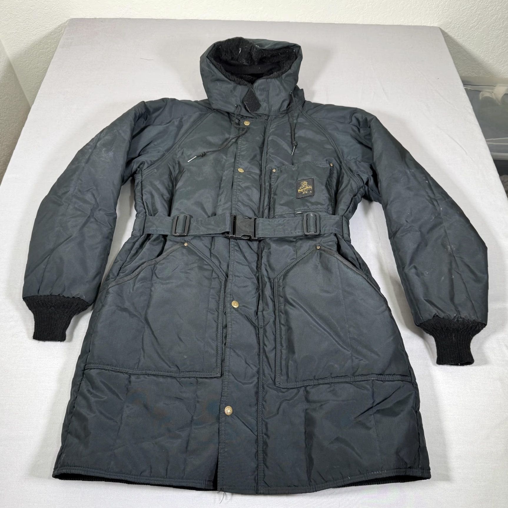 Refrigiwear RefrigiWear Jacket Mens M Black Parka Zip Up Long Coat Insulated Lined Work HoodiePockets Thermal Wind-Resistant Zippered Pockets (Non-Vintage) Size US M / EU 48-50 / 2 - 2 Thumbnail