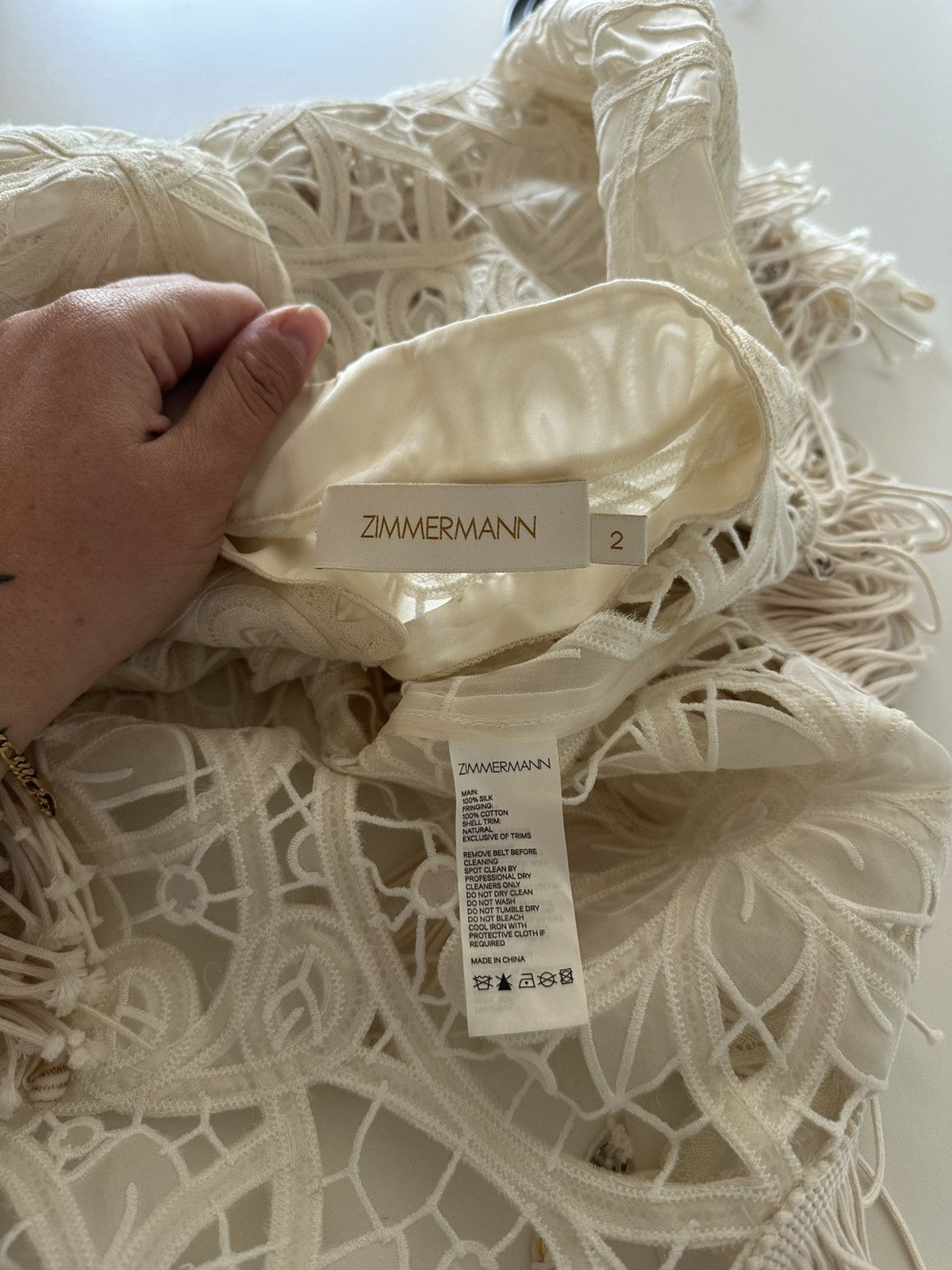 Zimmermann Zimmermann Wavelength Shirtdress Silk Seashell Fringe Runway Size XS / US 0-2 / IT 36-38 - 6 Thumbnail