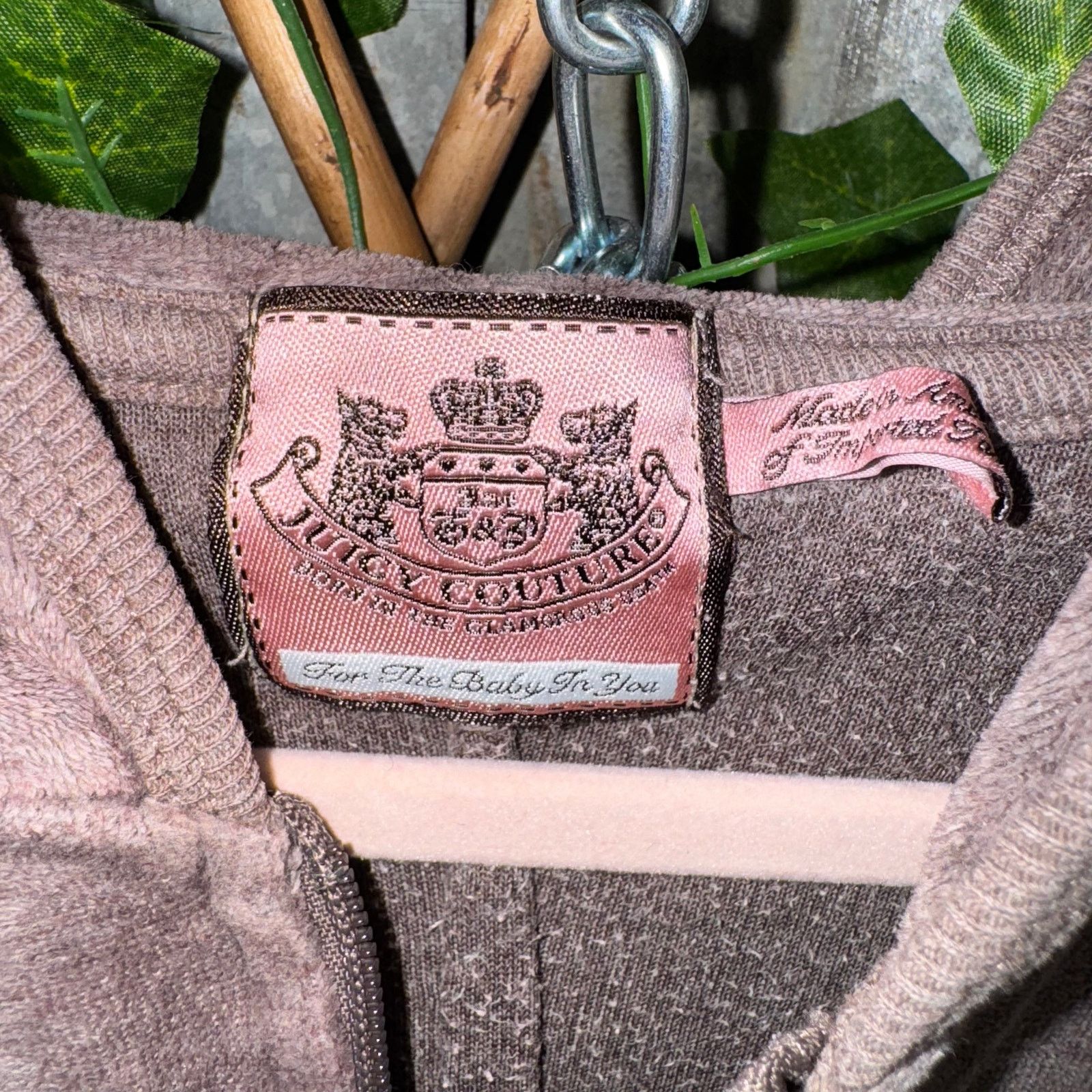 Juicy Couture Vintage Y2K juicy couture velour Terry cloth 00s zip hoodie Size L / US 10 / IT 46 - 3 Thumbnail
