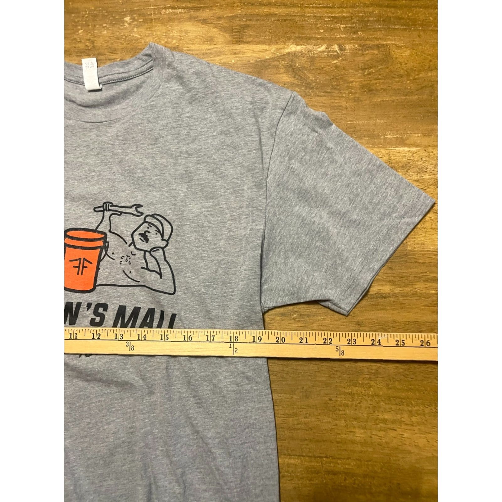 Next Level Next Level Men's Shirt L Gray Black Orange T-Shirt Regular Short Sleeve The Man's Mall Size US L / EU 52-54 / 3 - 6 Thumbnail