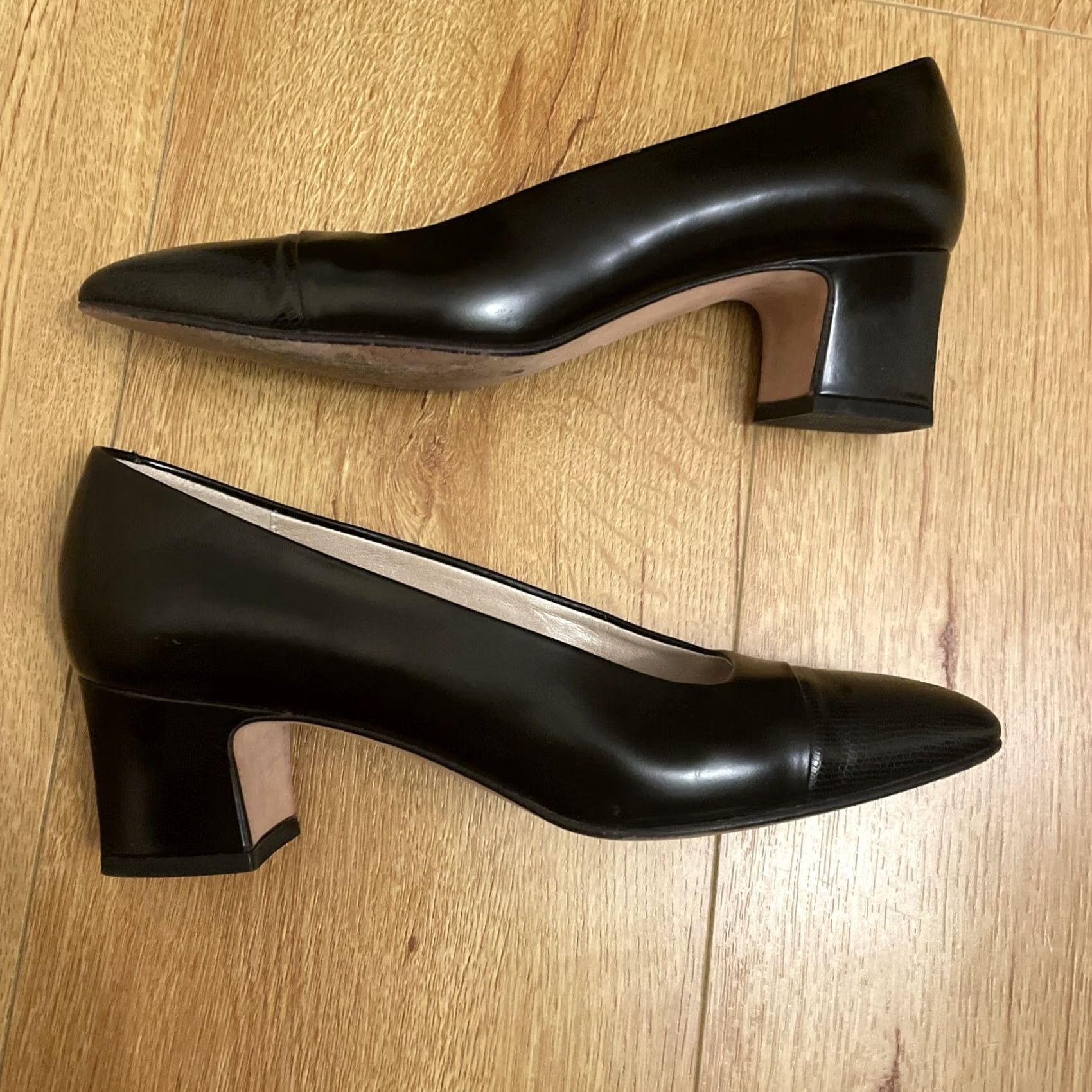 Vintage VINTAGE Amalfi Pump Leather 2in Heel Black 90s 7AAA Women’s Shoes Size US 7 / IT 37 - 7 Thumbnail