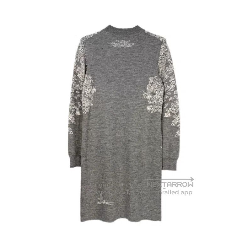Hermes Hermes Gray Cashmere and Mulberry Silk Dress Size XS / US 0-2 / IT 36-38 - 2 Thumbnail