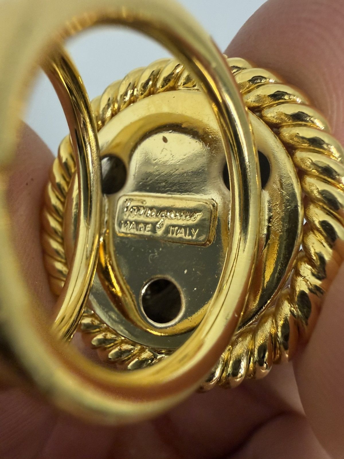 Salvatore Ferragamo Vintage Salvatore Ferragamo Image Gold Plated Ring Size ONE SIZE - 7 Thumbnail