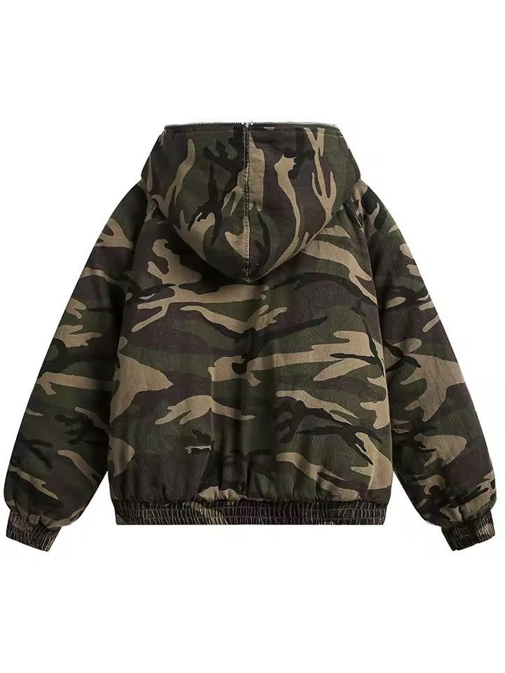 Japanese Brand Fleece Camouflage Zipper Hooded Size US M / EU 48-50 / 2 - 3 Thumbnail
