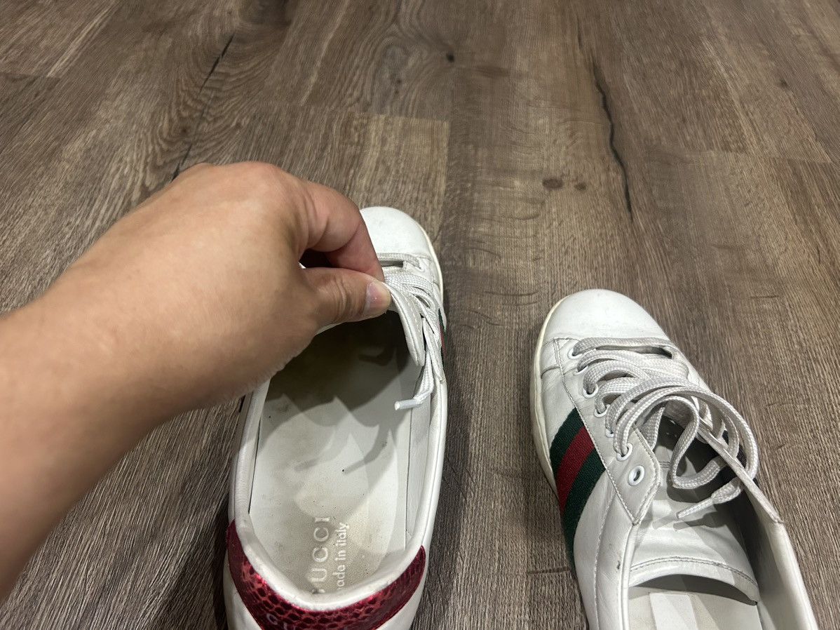 Gucci Gucci Ace Sneaker used - Snake embroidery. Size US 11.5 / EU 44-45 - 5 Thumbnail