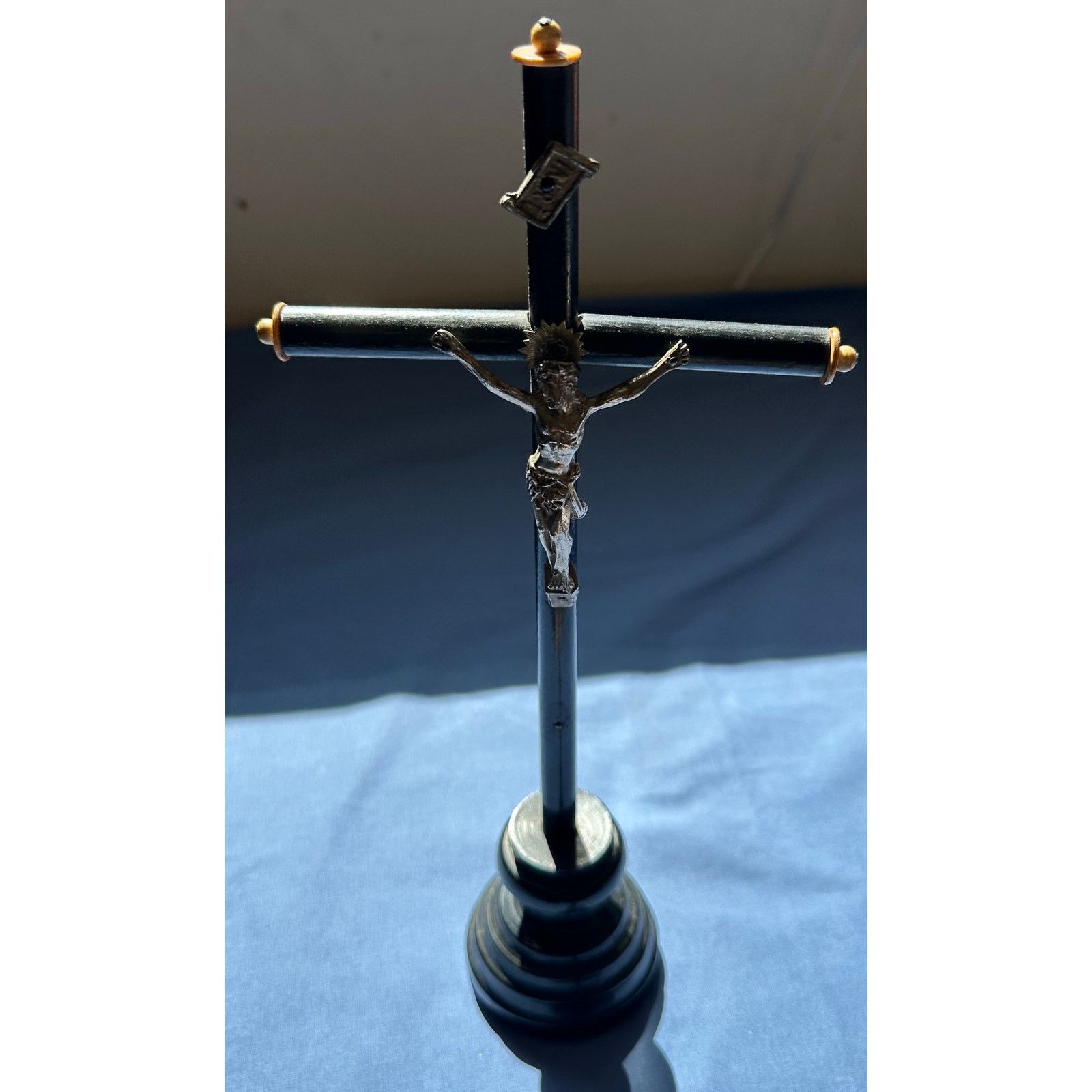 Other Antique Wood Standing Cross Crucifixion Altar Piece Size ONE SIZE - 1 Thumbnail