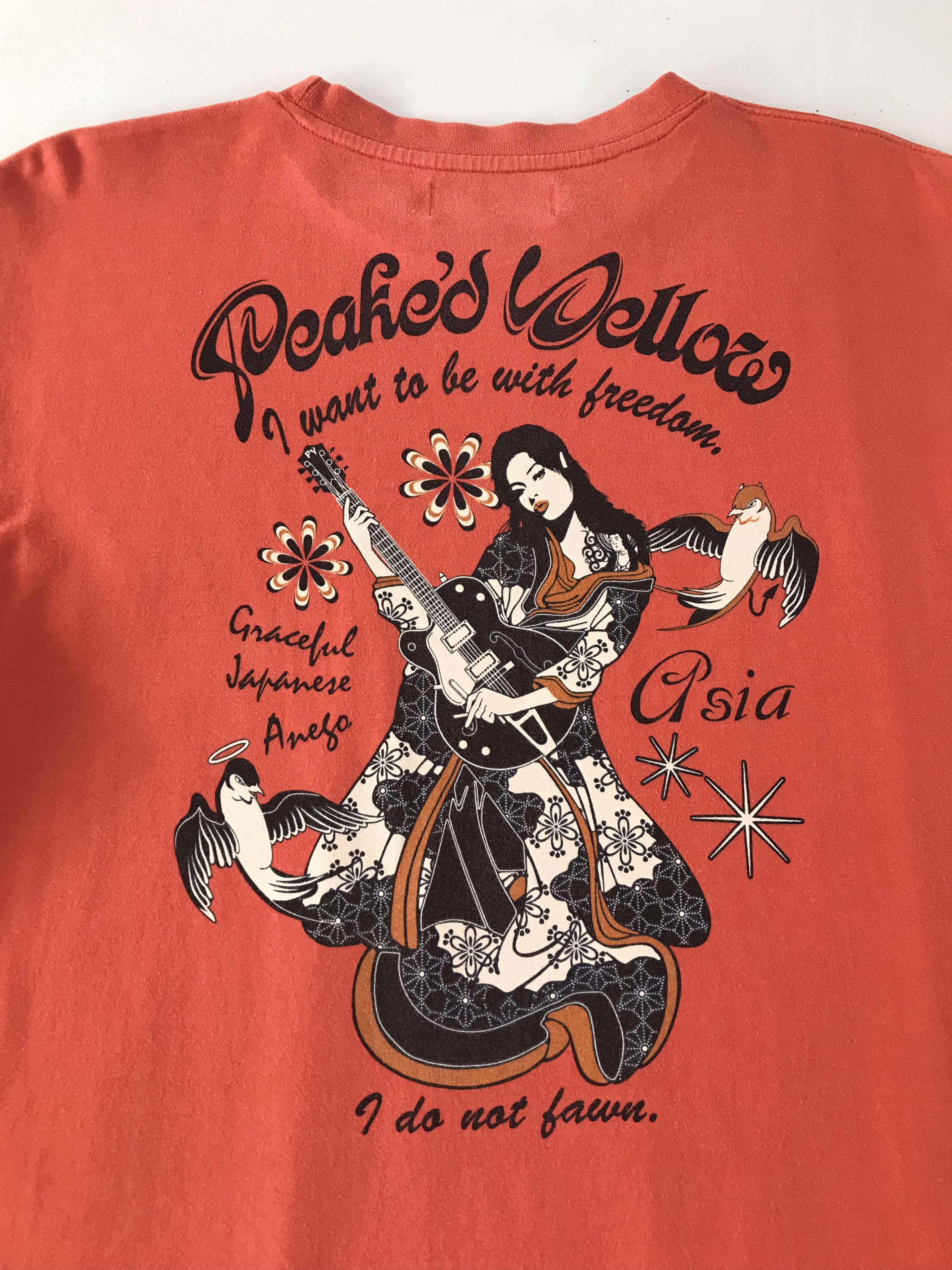 Japanese Brand Peaked Yellow Graphics Girl Asia Long Sleeve T.Shirt Size US M / EU 48-50 / 2 - 9 Thumbnail