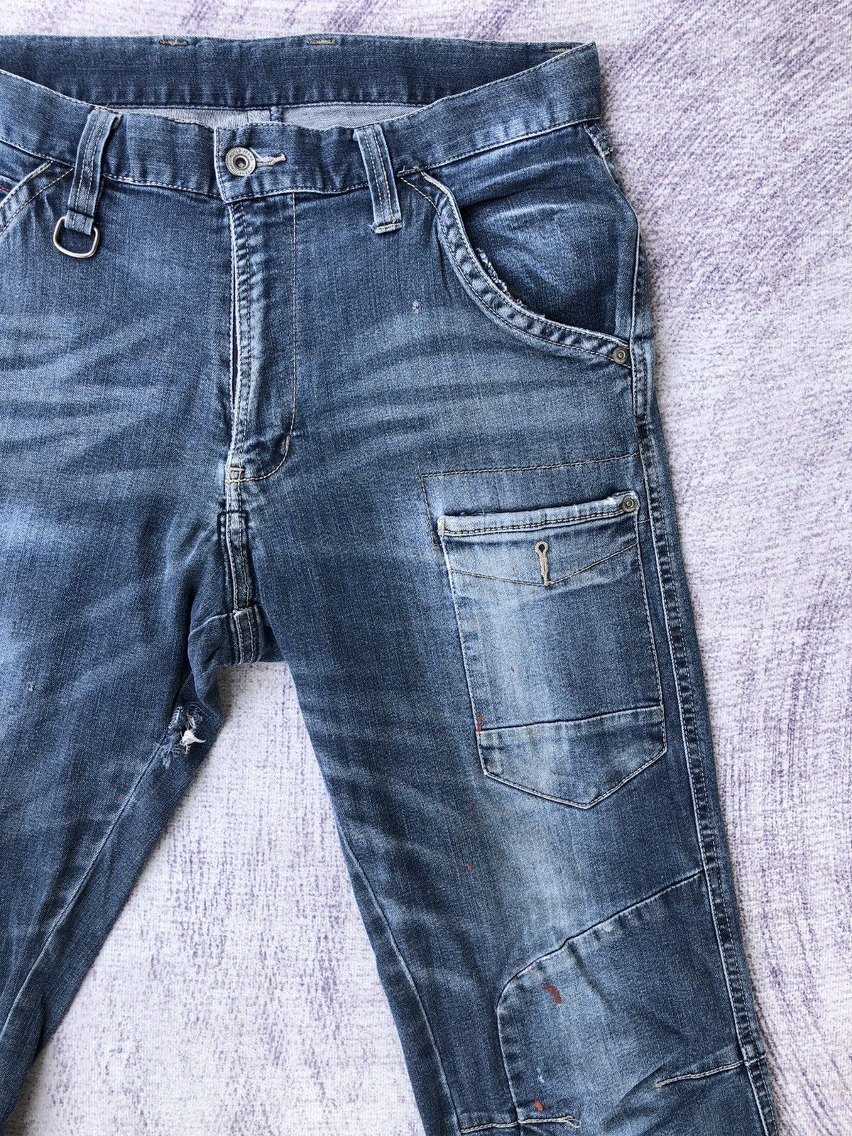 Jean × Vintage Vintage Distressed Jeans Bush Pocket/Cargo pants Size US 30 / EU 46 - 6 Thumbnail