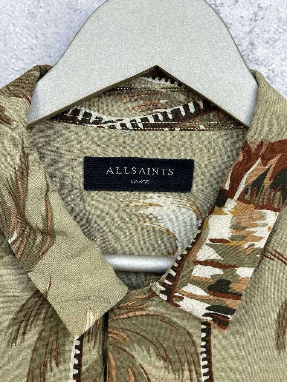 Allsaints AllSaints Nalu Tropical Hawaiian Palm Shirt SS Viscose Size US L / EU 52-54 / 3 - 9 Thumbnail