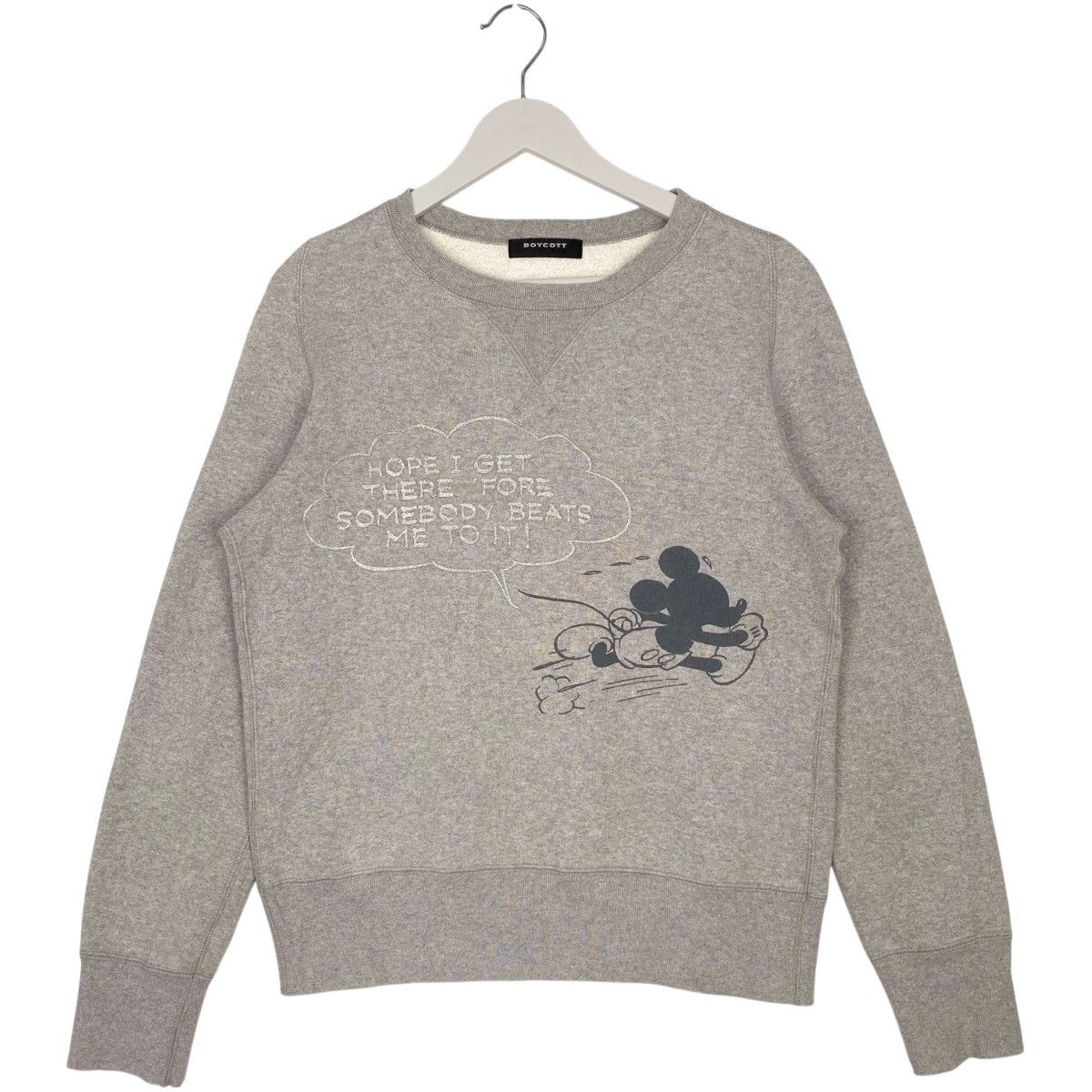 Vintage Vintage Boycott Cartoon Big Logo Crewneck Sweatshirt Gray Size US M / EU 48-50 / 2 - 1 Thumbnail