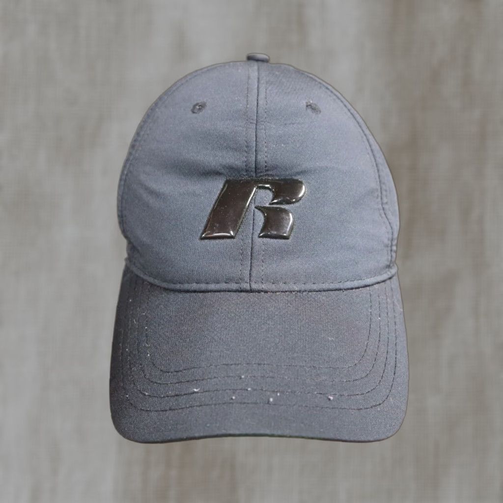 Vintage Russell Hat Baseball Cap Unisex Adults Small Medium Gray Logo Adjustable Lightweight OSFM Strapback (Stitch) Size ONE SIZE - 1 Thumbnail