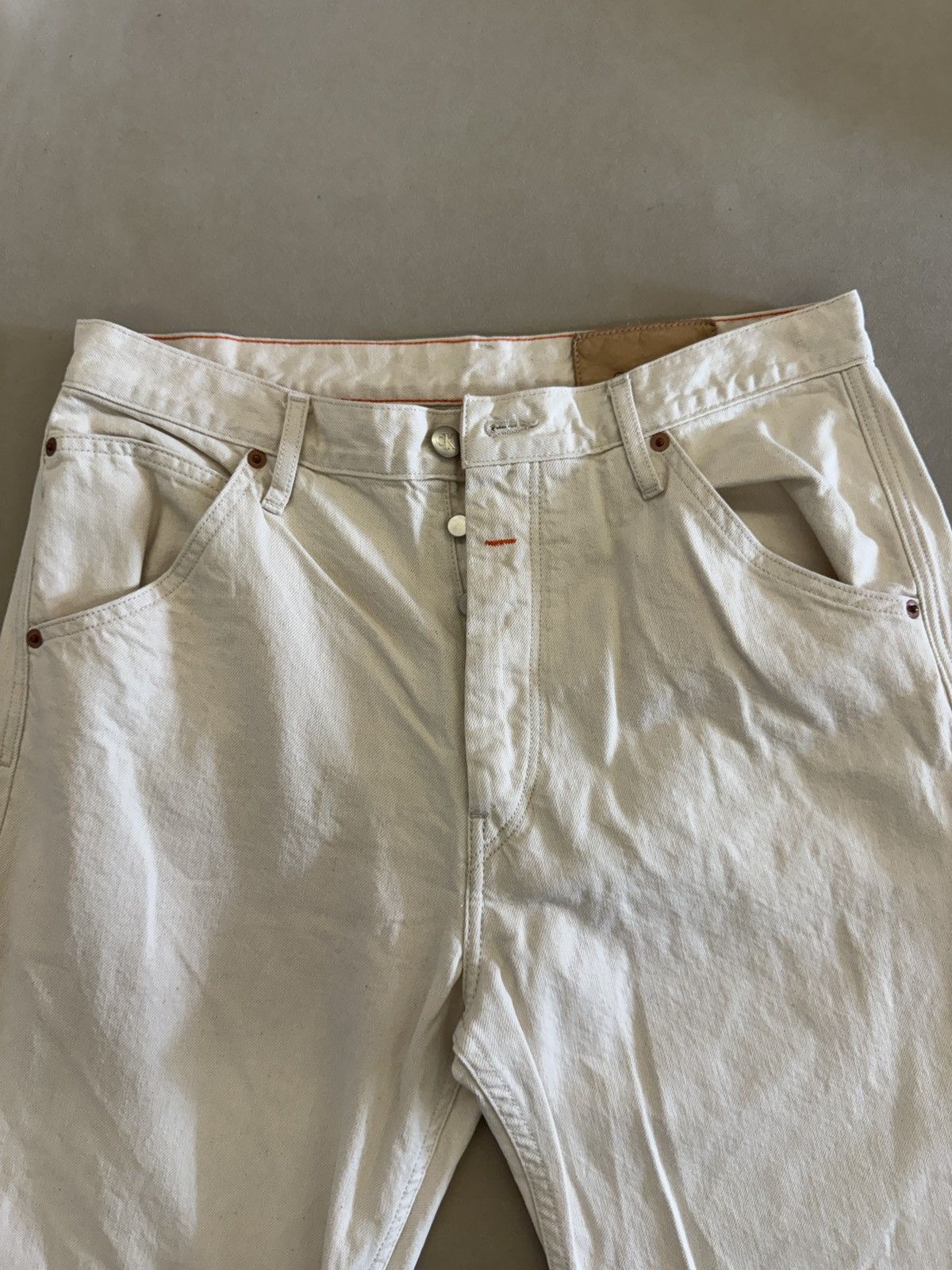 Calvin Klein × Heron Preston Calvin Klein x Heron Preston White Carpenter Pant Size US 32 / EU 48 - 2 Thumbnail