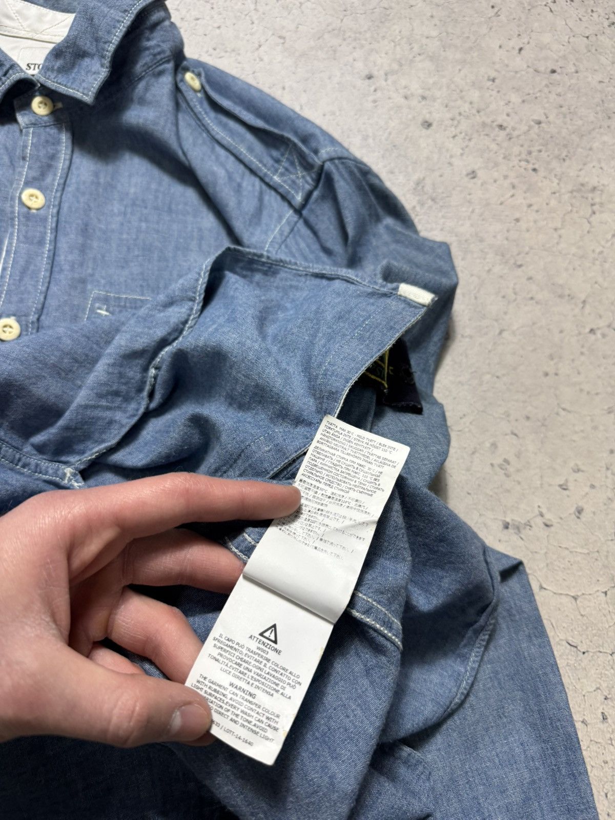 Stone Island Stone Island Luxury Button Up Shirt Patch Size XL Size US XL / EU 56 / 4 - 15 Thumbnail
