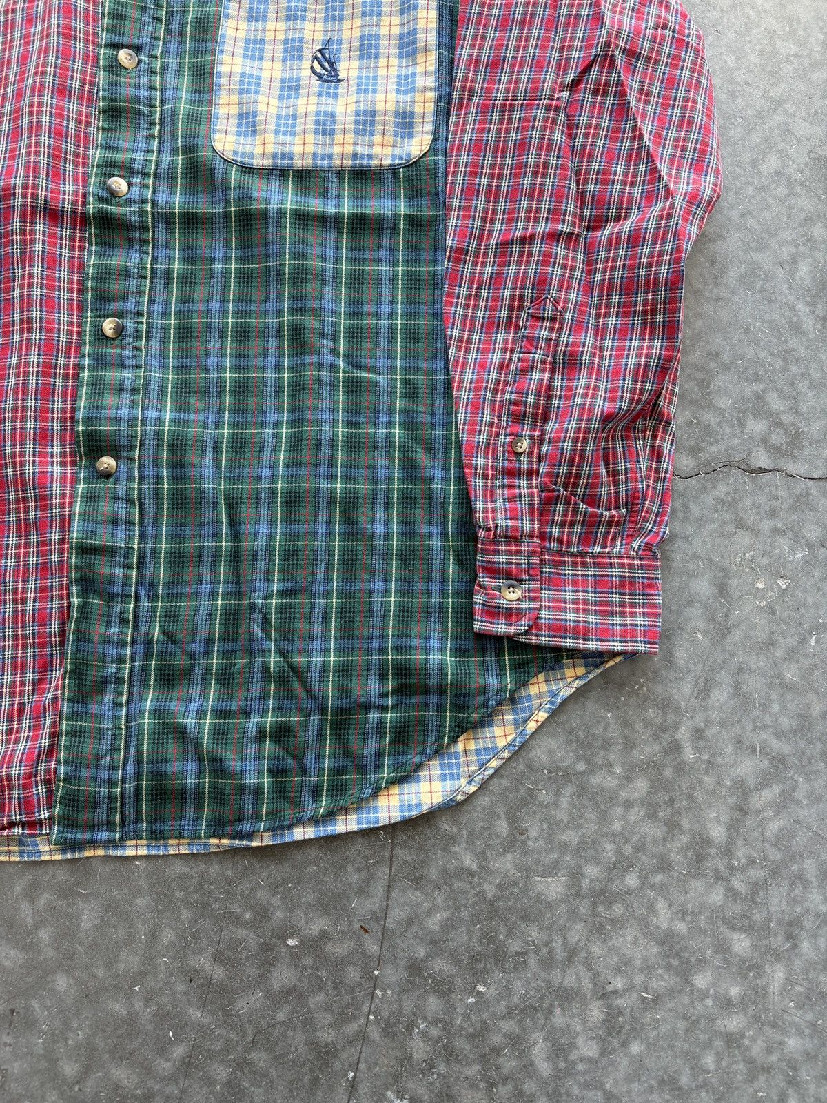 Nautica Vintage 90s Nautica Patchwork Button Up Shirt Size US XL / EU 56 / 4 - 3 Thumbnail