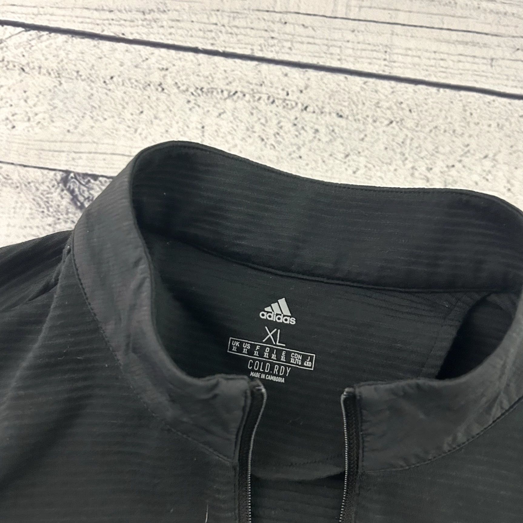 Adidas Adidas 1/4 Zip Meridian Golf Club Warm Sweatshirt Men XL Black Size US XL / EU 56 / 4 - 2 Thumbnail