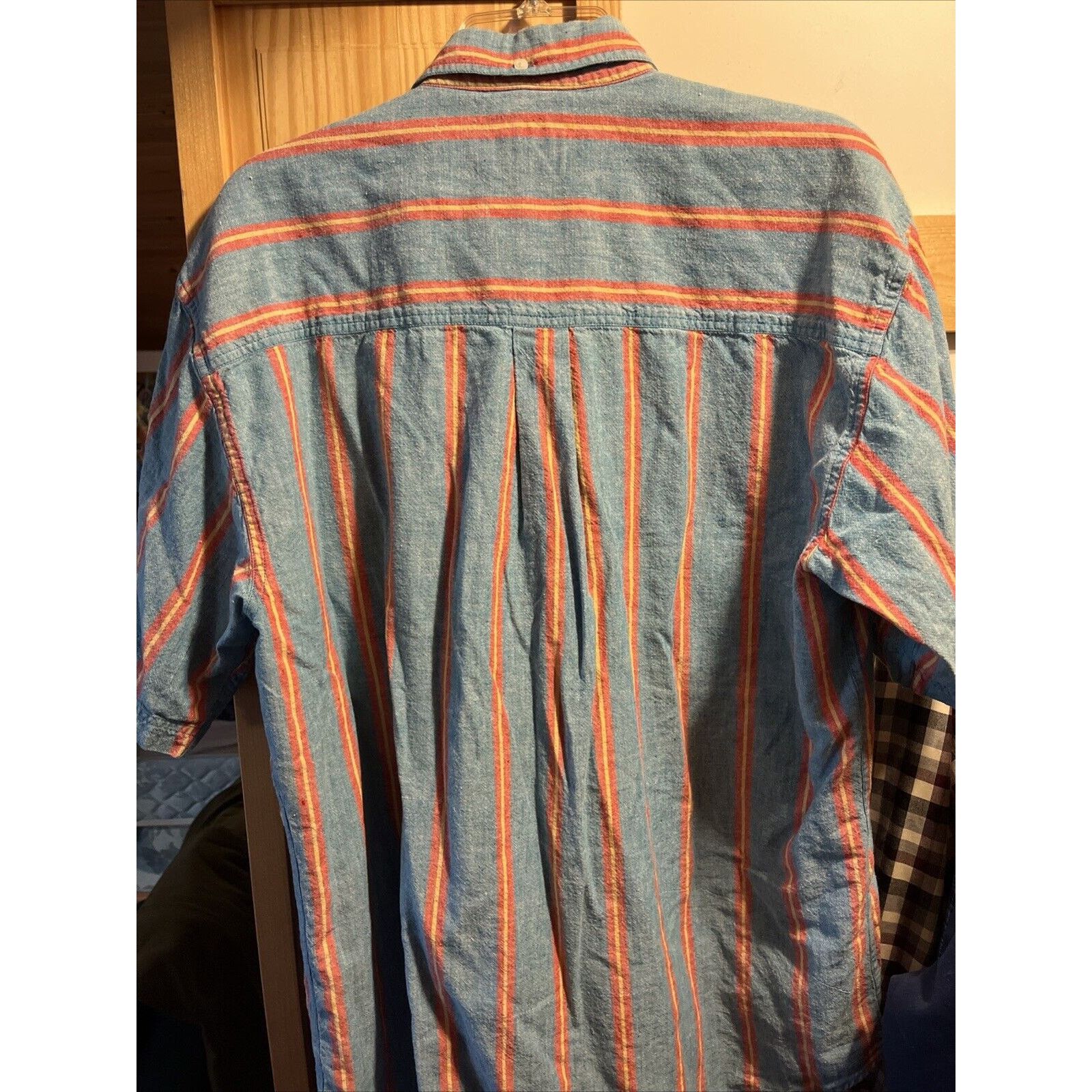 Woolrich Woolen Mills Woolrich VTG Shirt Mens XL blue Red striped button outdoors Size US XL / EU 56 / 4 - 8 Thumbnail