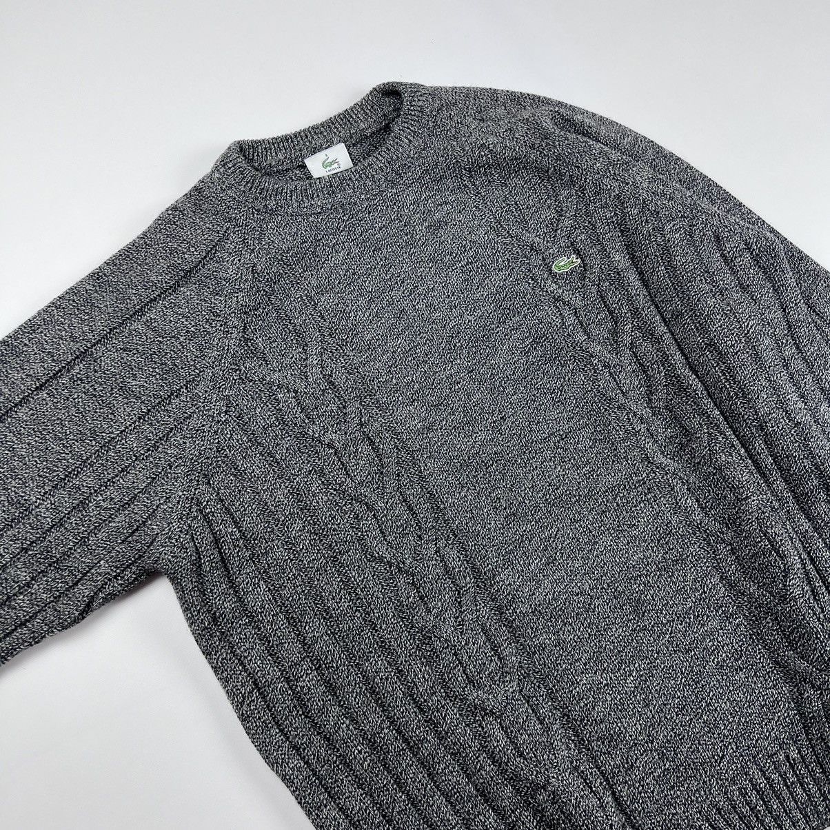 Lacoste × Vintage Vintage 90s Heavy knit Lacoste cable knit sweater Size US XL / EU 56 / 4 - 3 Thumbnail