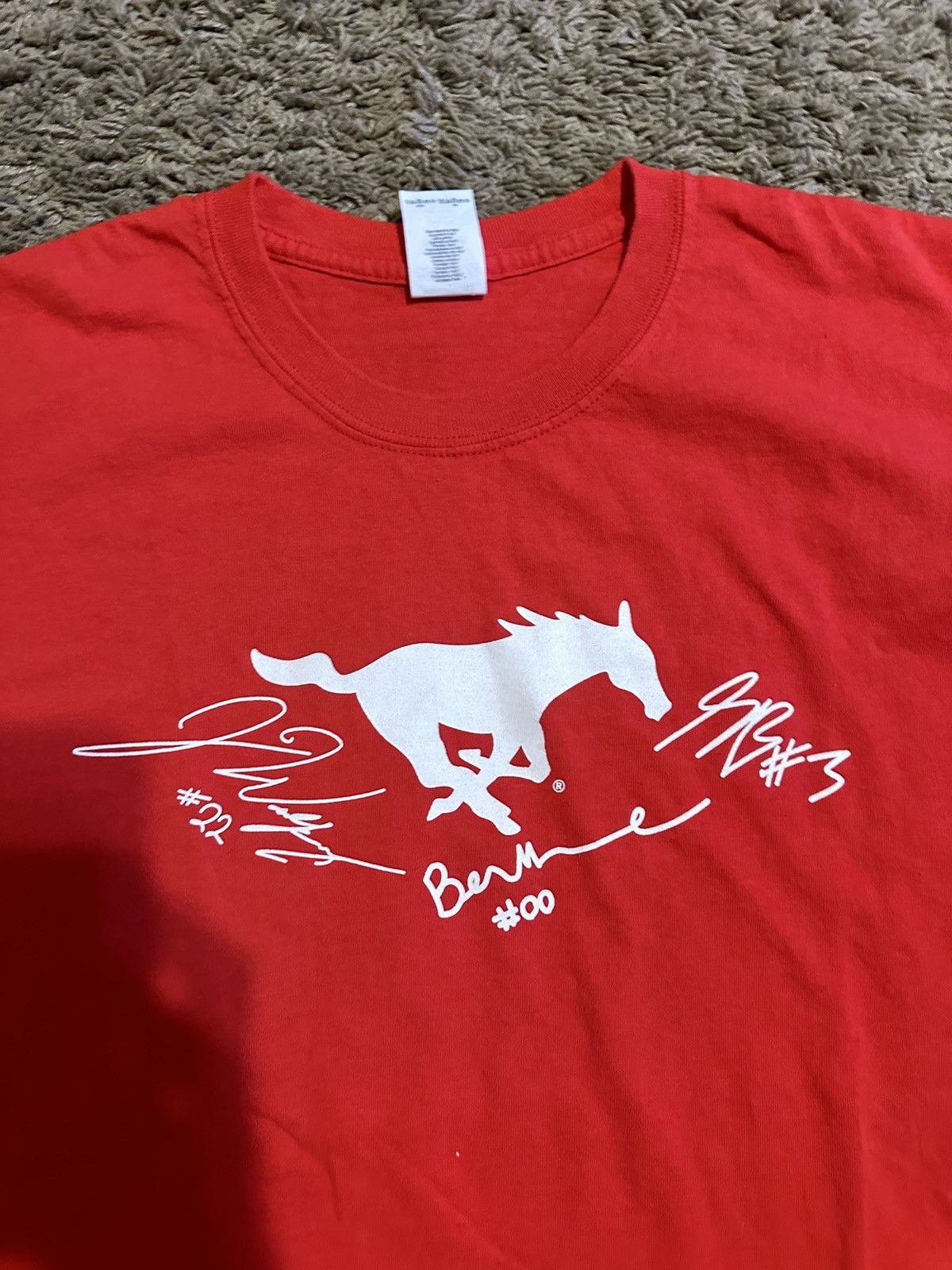 NCAA × Vintage Vintage NCAA SMU Mustangs “triple red” 2017 shirt size XL Size US L / EU 52-54 / 3 - 2 Thumbnail