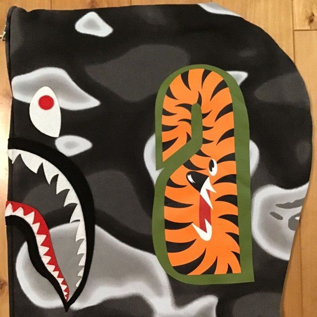 Bape BAPE LIQUID CAMO SHARK FULL ZIP HOODIE a bathing ape Size US XL / EU 56 / 4 - 5 Thumbnail