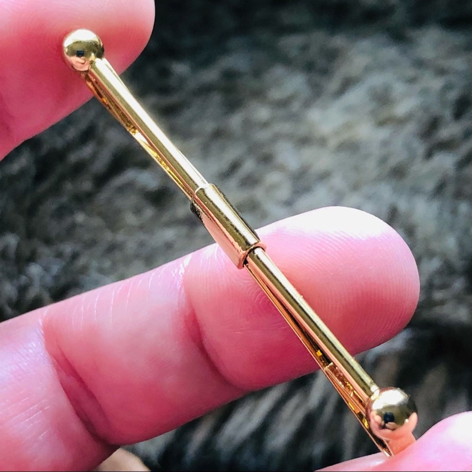 Vintage Vintage men’s gold plated bow tie collar bar pin Size ONE SIZE - 5 Thumbnail