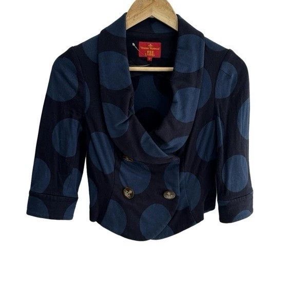 Vivienne Westwood Vivienne Westwood size2 Blue polka dot top with large colla Size M / US 6-8 / IT 42-44 - 2 Thumbnail