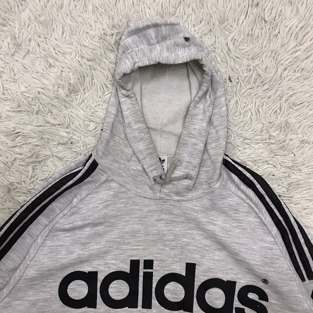 Adidas VINTAGE 90s ADIDAS SPELLOUT DISTRESSED PULLOVER HOODIE Size US L / EU 52-54 / 3 - 11 Thumbnail