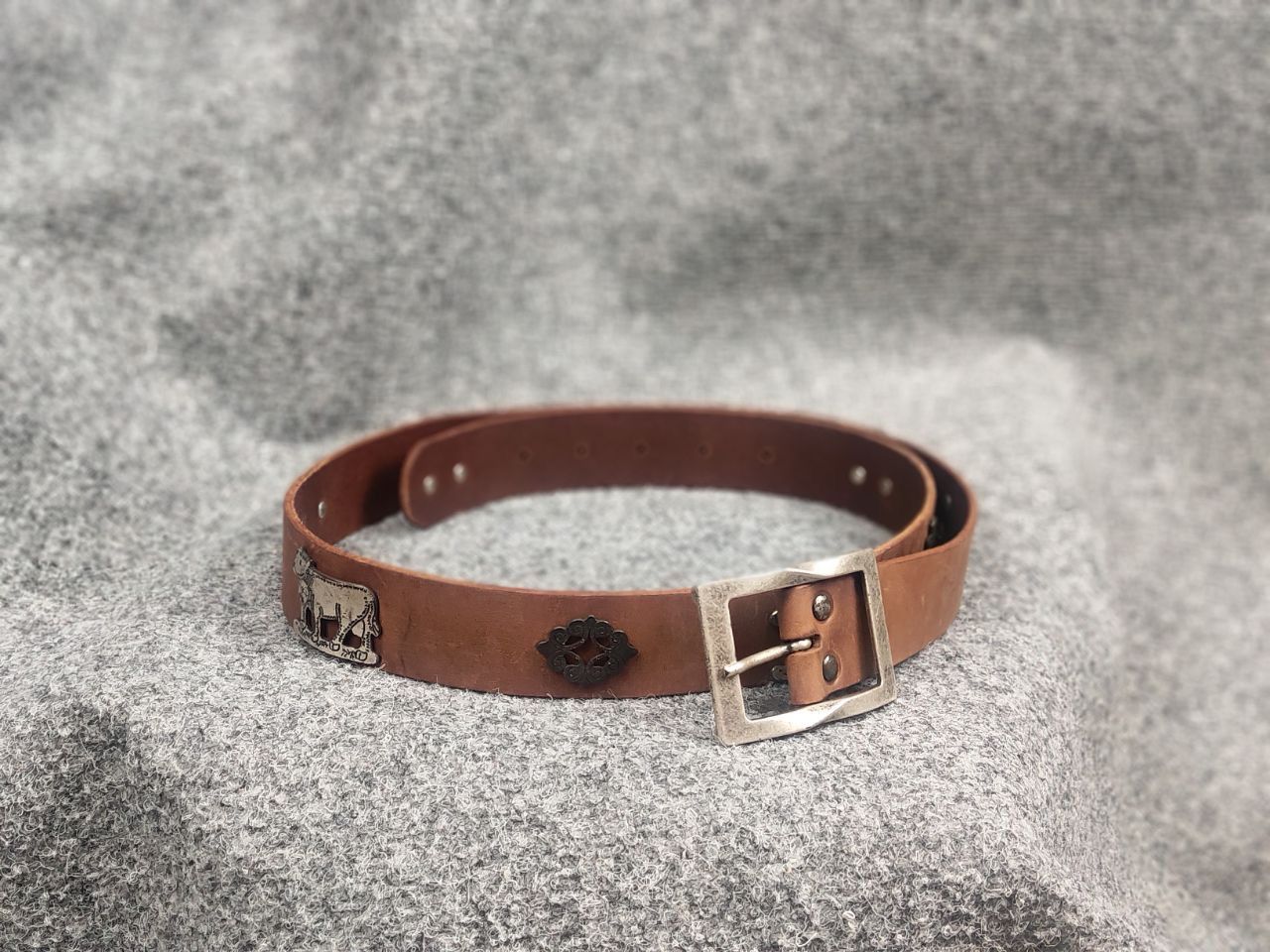 Etro Vintage 90's Etro Leather Metal iconic cows belt Old Money Size ONE SIZE - 2 Thumbnail