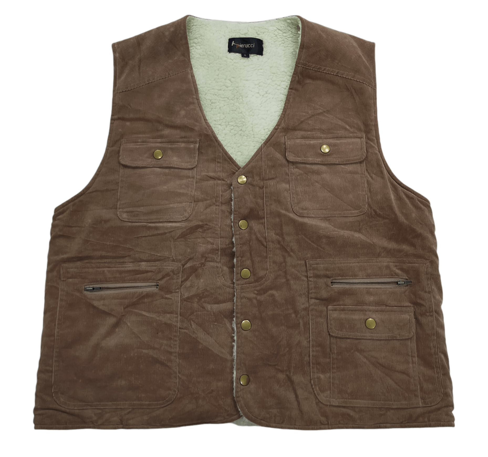 Japanese Brand × Vintage 🚨 VINTAGE PIERUCCI ITALIAN MODE CONDUREY VEST WEAR Size US L / EU 52-54 / 3 - 1 Thumbnail