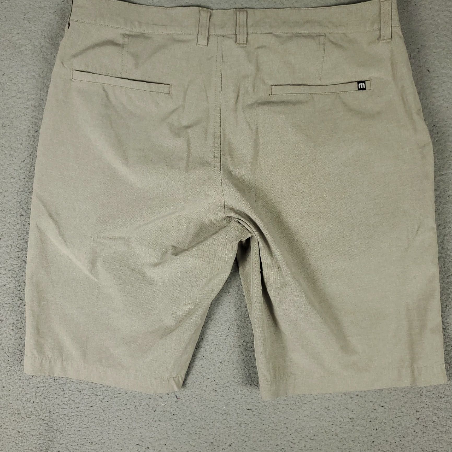 TravisMathew Travis Mathew Shorts Mens 37 Beige Golf Flat Front Slash Pockets Chino Size US 37 - 7 Thumbnail