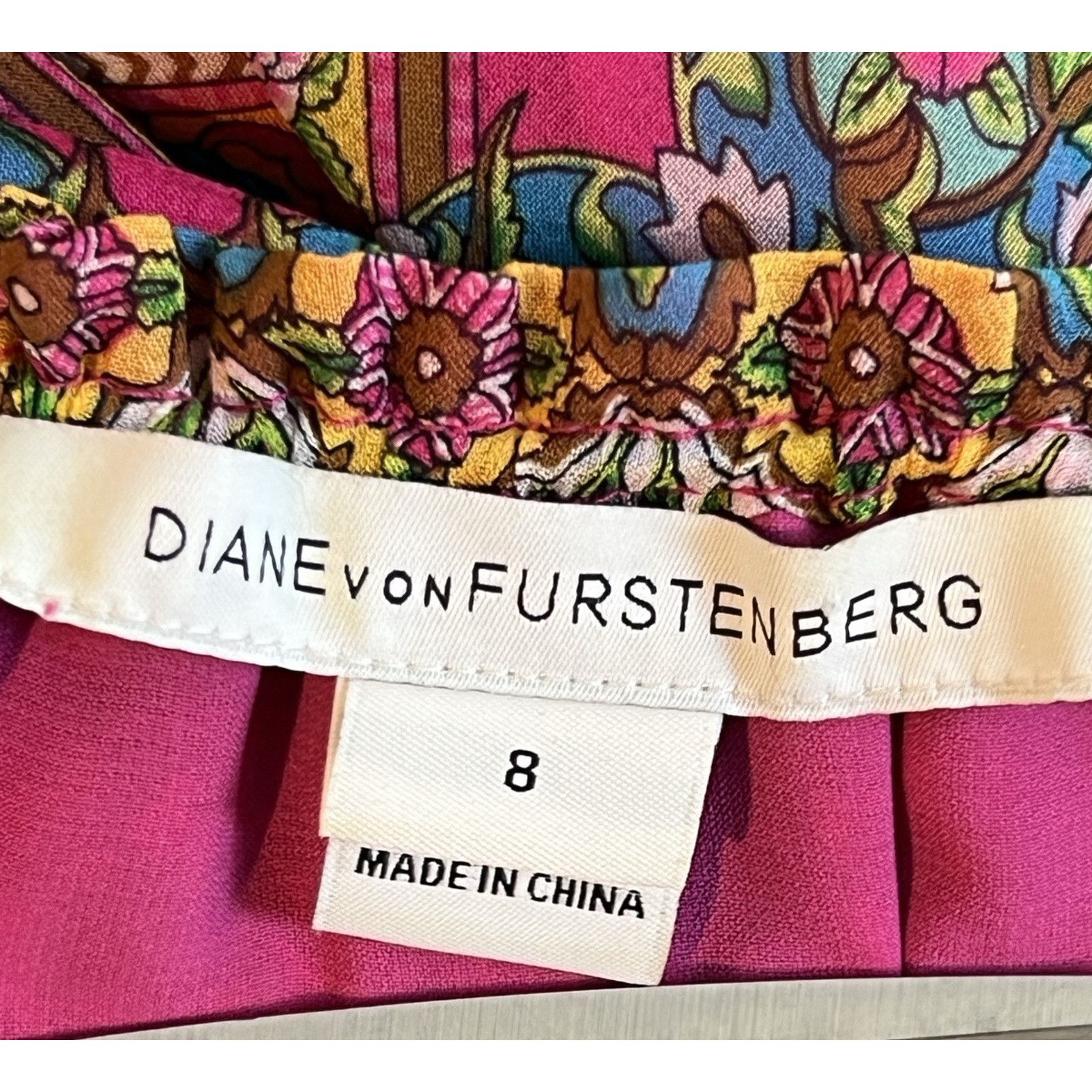 Diane von Furstenberg Diane von Furstenberg DVF Peasant Dress Women 8 Silk Red Size M / US 6-8 / IT 42-44 - 9 Thumbnail