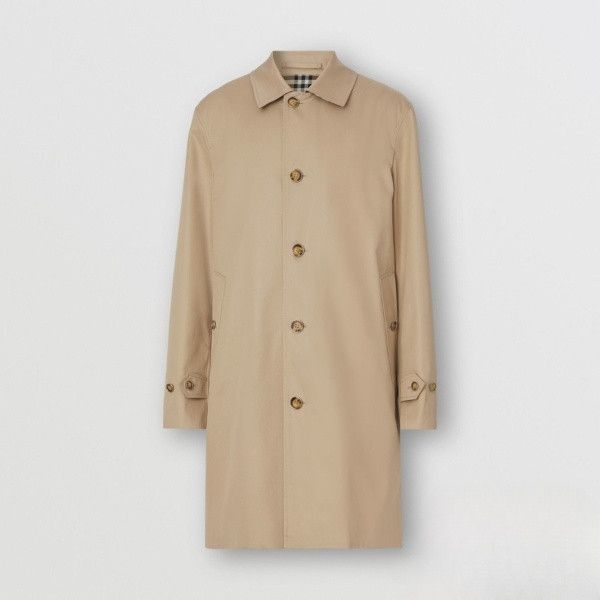 Burberry o1B3y1r0526 Lightweight Cotton Overcoat in Beige Size US S / EU 44-46 / 1 - 1 Thumbnail
