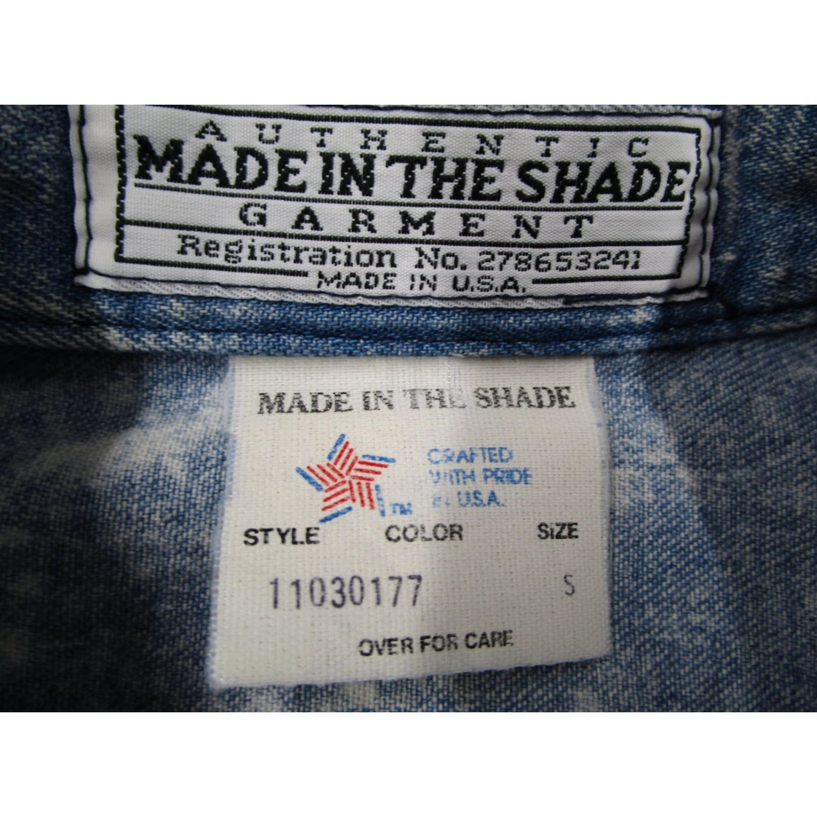 Denime VINTAGE Made in the Shade Shirt Women Small Blue Acid Wash Denim Pocket USA 90s Size S / US 4 / IT 40 - 3 Thumbnail