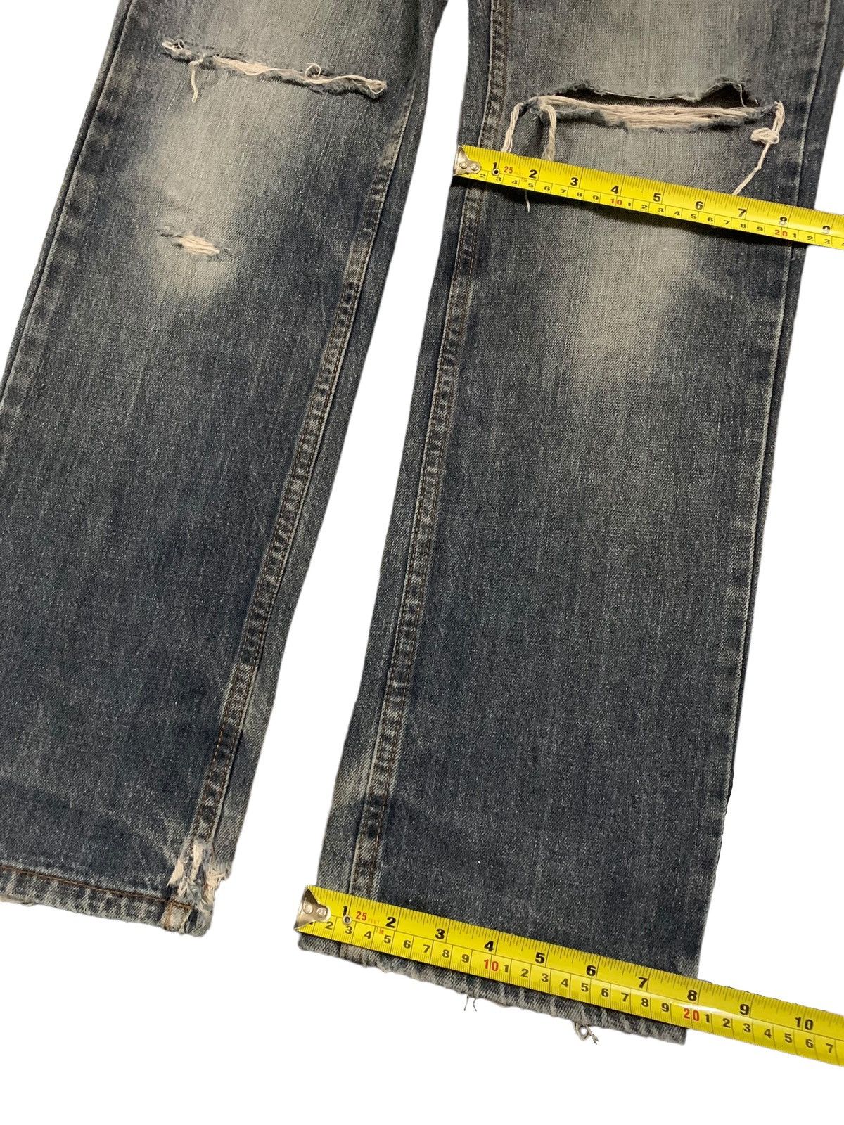 KURO Vintage Kuroto Faded Wash Distressed Grunge Jeans Size US 32 / EU 48 - 17 Thumbnail