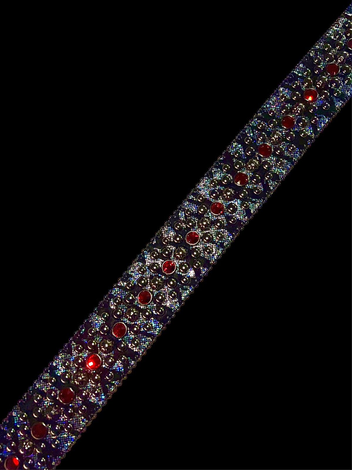 B.B. Simon BB SIMON Black AB Iridescent Snakeskin Belt Size ONE SIZE - 9 Thumbnail