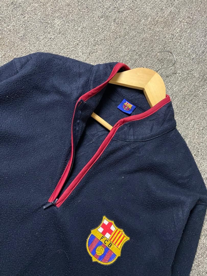 Japanese Brand FC Barcelona Half Zipper Fleece Pullover (189) Size US L / EU 52-54 / 3 - 4 Thumbnail