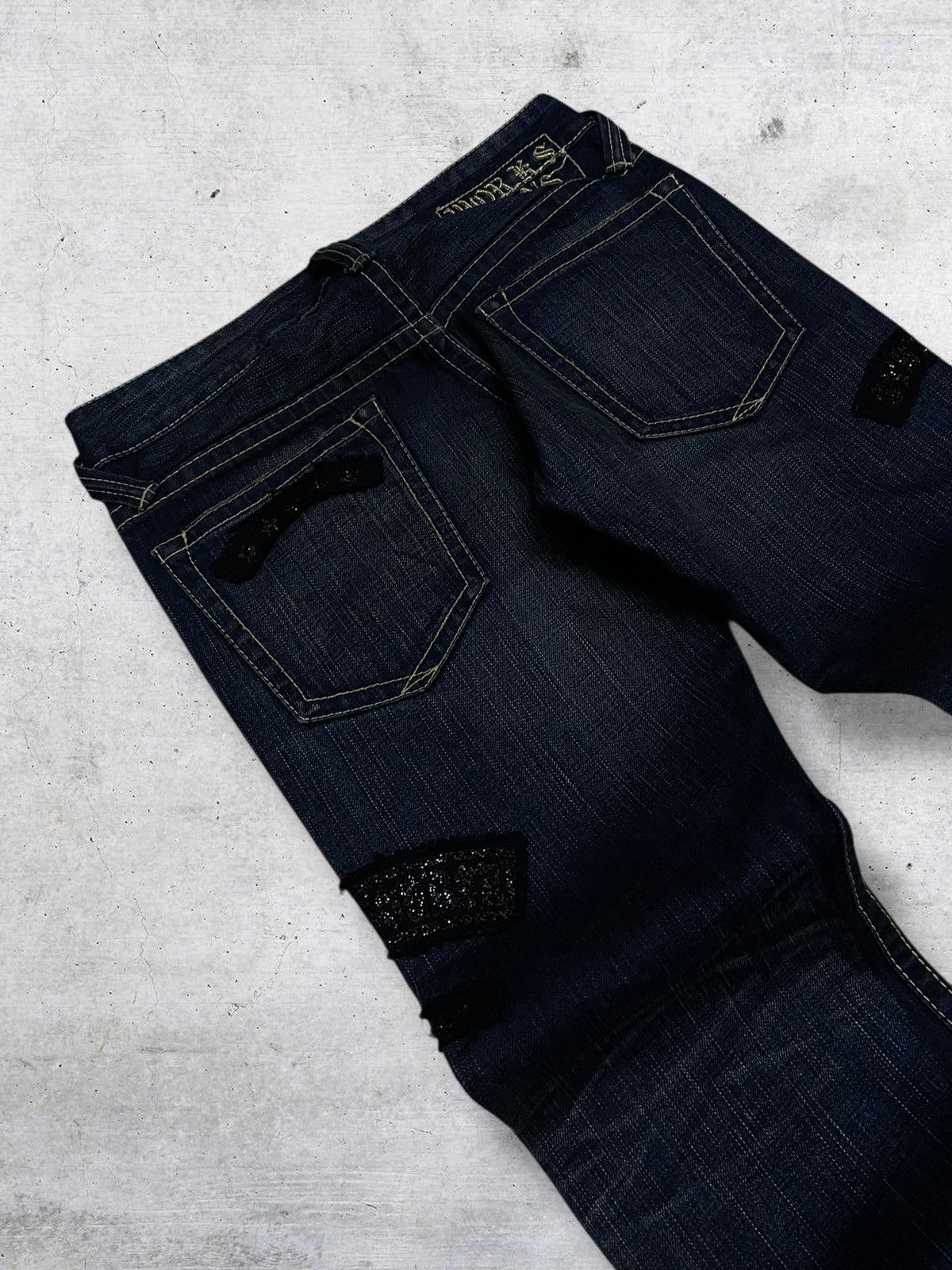 FranCisT MOR.K.S VINTAGE FRANCIS MORKS RARE DESIGNER ARCHIVE PUN PATCH DENIM Size US 29 - 16 Thumbnail