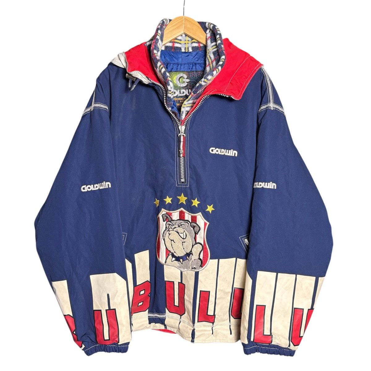 Ellesse × Goldwin Vintage Ellesse x Goldwin Bulldog Ski Hoodie Down Jacket Size US XL / EU 56 / 4 - 1 Thumbnail