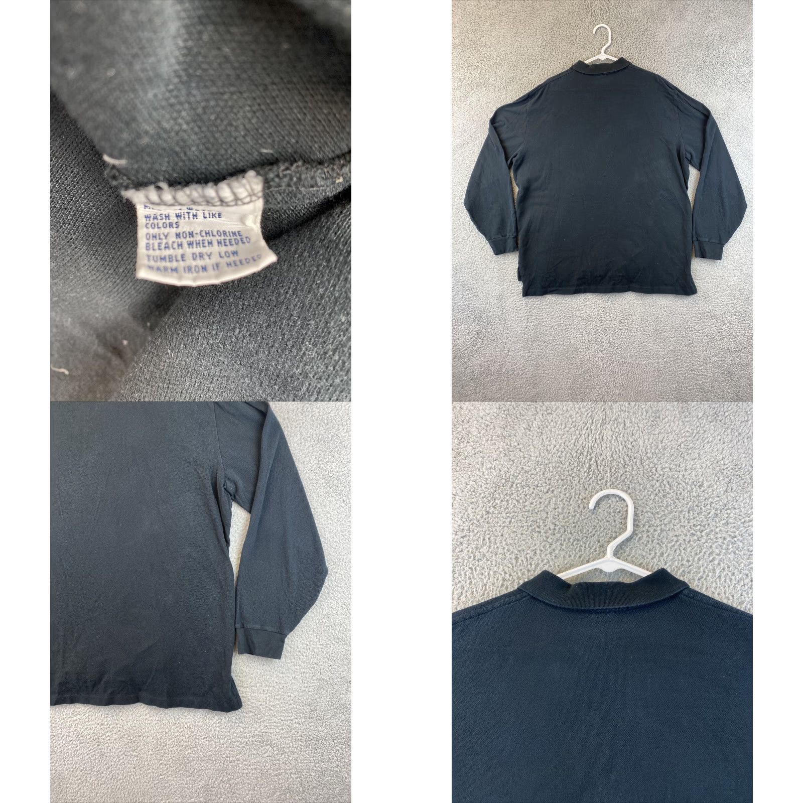 Polo Ralph Lauren Polo Ralph Lauren Men’s Shirt XL Black 1/4 Button Pullover Long Sleeve Mock Neck Solid Knit Cotton Logo Polo Pullover American Classic Style Size US XL / EU 56 / 4 - 8 Thumbnail