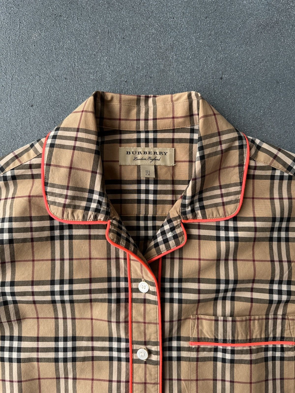 Burberry BURBERRY Fluo Piping Nova Check Long Sleeve Shirt Size XS-S Size XS / US 0-2 / IT 36-38 - 3 Thumbnail
